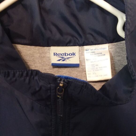 Vintage 90's Reebok Track Suit‎ Jacket Pants Set Windbreaker Blue Men's Sz XL - Picture 3 of 15